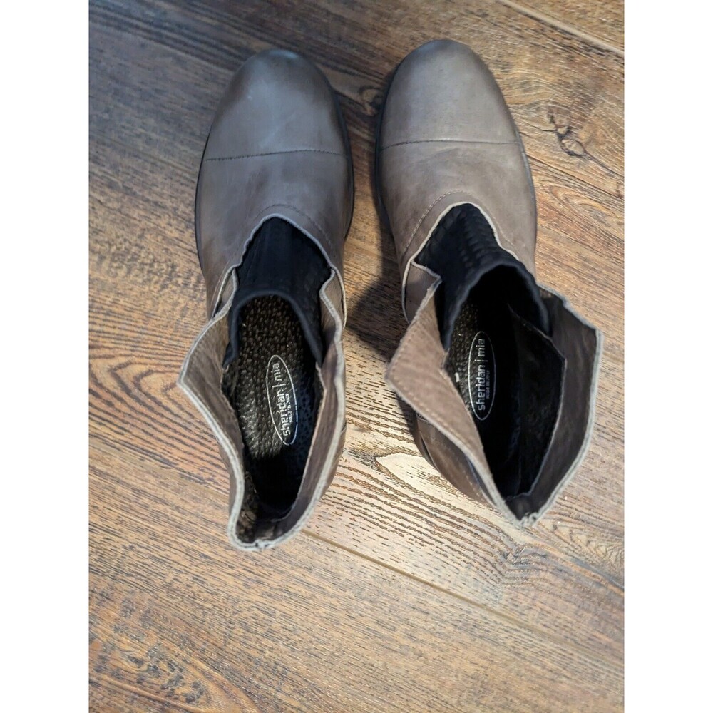 Sheridan Mia "ruffle" taupe beige Boots US Size 8 Boho Western Festival Bootie - Picture 4 of 5